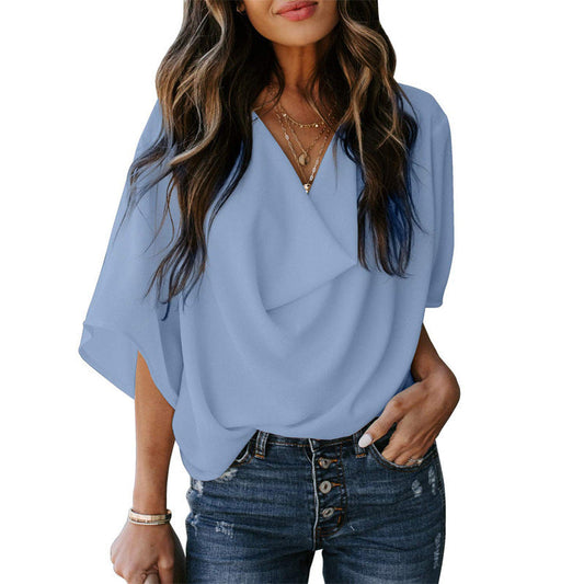 Ladies Airy Oversize Blouse Ivyshape