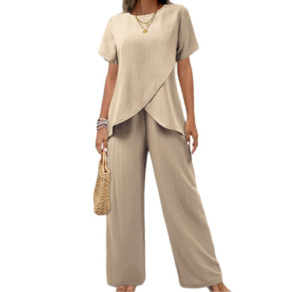 Women's Pleated Two-Piece Suit Ivyshape