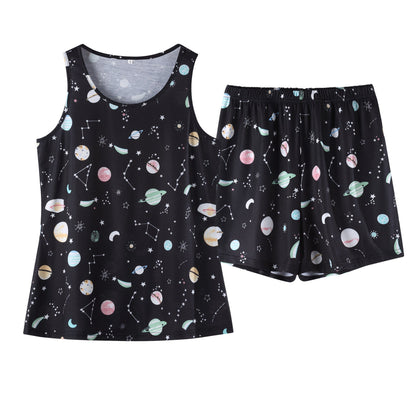 Women's pajama set with galactic motif Ivyshape