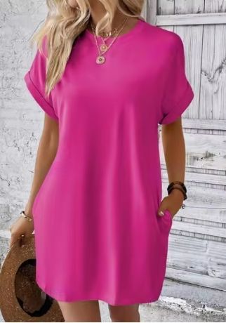 Ladies casual dress with pockets Ivyshape