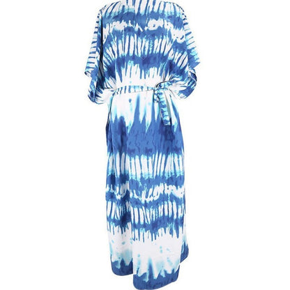 Ladies beach kaftan with casual cut and cool gradient Ivyshape