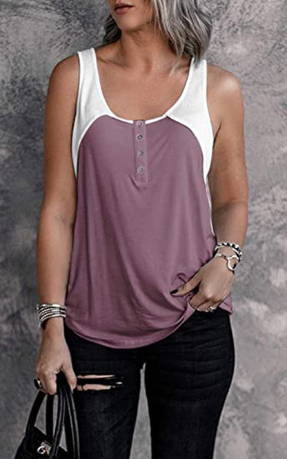 Women's military cut top with button placket Ivyshape