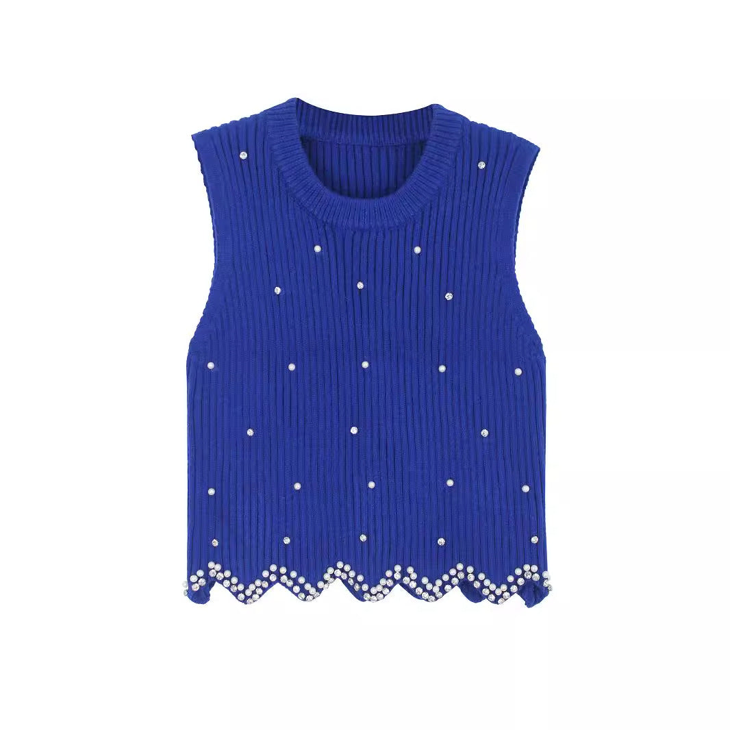 Women's elegant knitted top with glitter accents Ivyshape