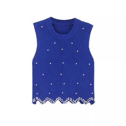 Women's elegant knitted top with glitter accents Ivyshape