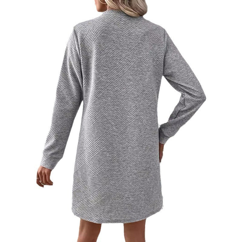 Women Casual Sweatdress with Textured Design Ivyshape