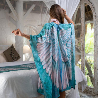 Women's kaftan dress with elaborate angel design Ivyshape