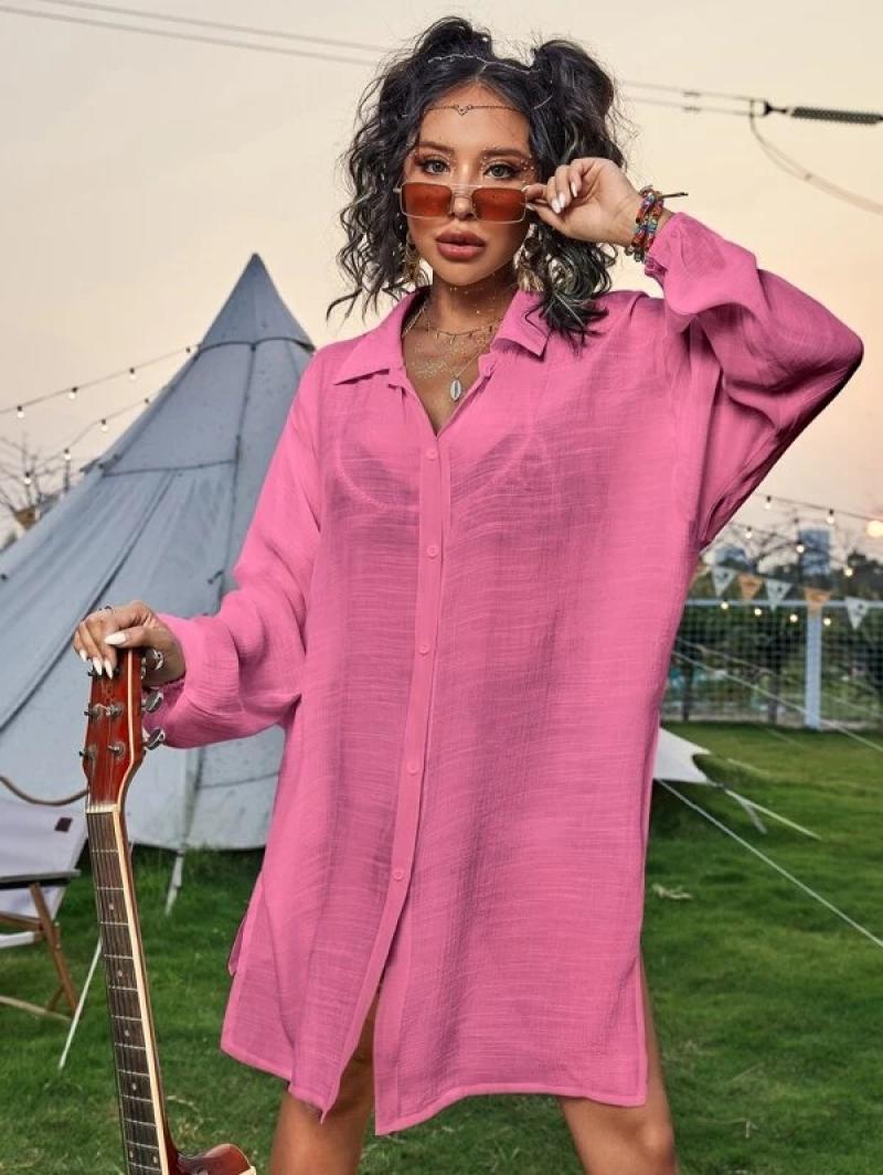 Women casual shirt dress Ivyshape
