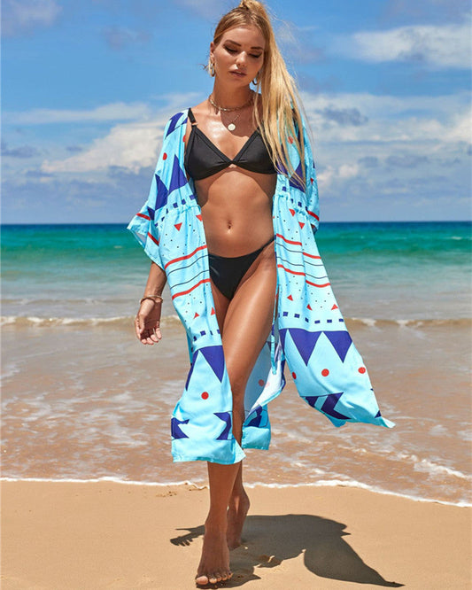 Women's Beach Tunic with Eye-Catching Geometric Pattern Ivyshape