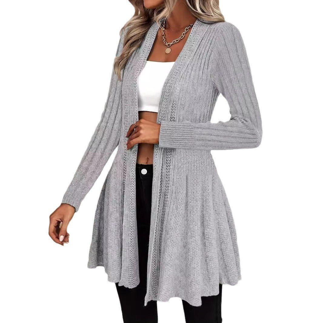Women's casual knitted cardigan with flowing cut Ivyshape