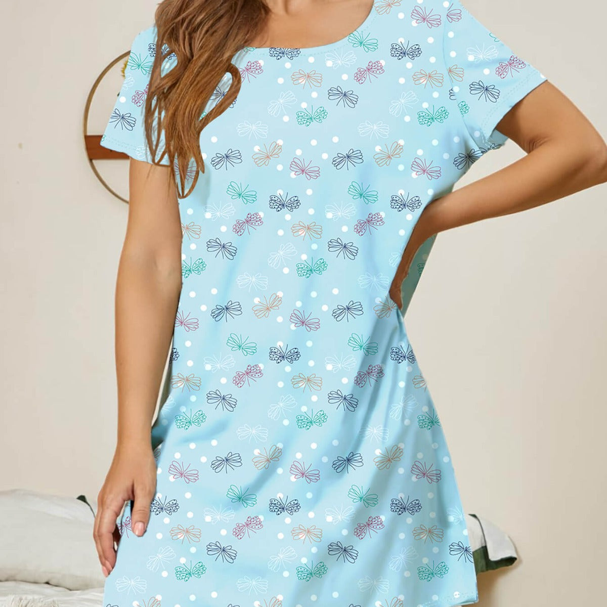 Women's nightgown with playful floral design and comfortable fit Ivyshape
