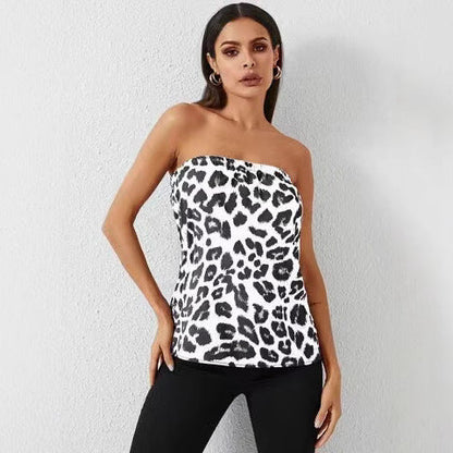 Women's Strapless Tiered Pattern Top Ivyshape