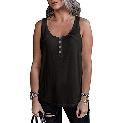 Women's military cut top with button placket Ivyshape