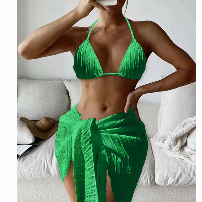 Women's Triangle Bikini Set with Airy Wrap Tube Ivyshape