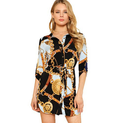 Women's blouse with eye-catching chain pattern and elegant details Ivyshape