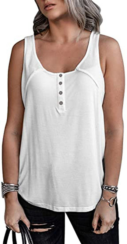 Women's military cut top with button placket Ivyshape
