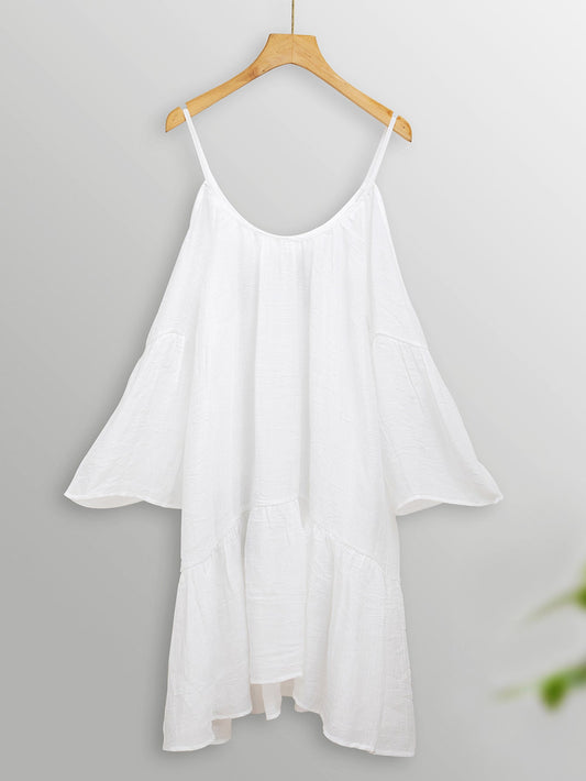 Ladies airy beach tunic with wide oversized cut Ivyshape