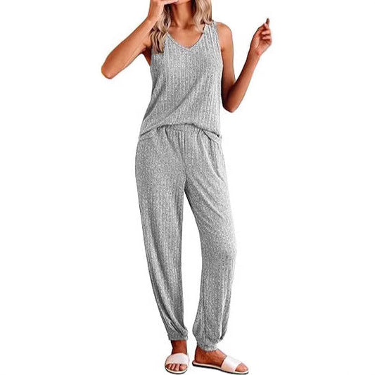 Women's Relaxed Fit Striped Loungewear Set Ivyshape