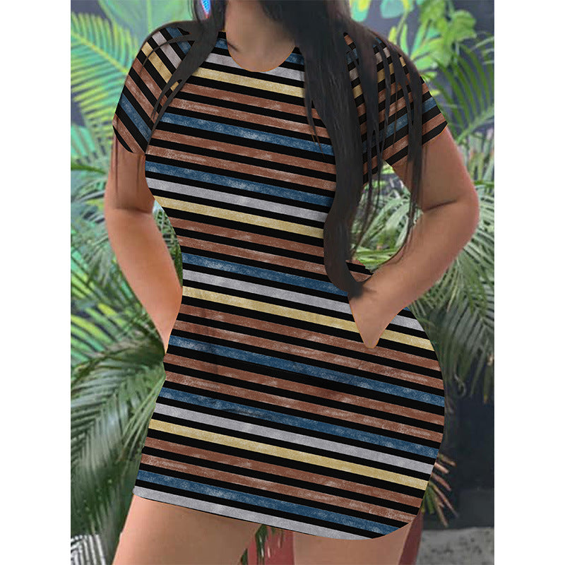 Women's Casual Beach Dress with Side Pockets Ivyshape