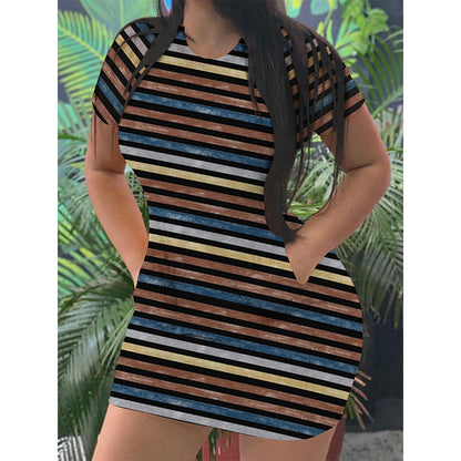 Women's Casual Beach Dress with Side Pockets Ivyshape