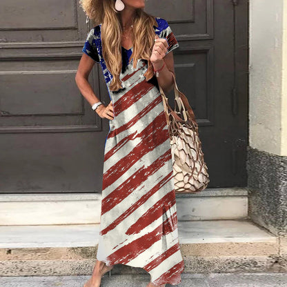 Ladies Graphic Maxi Dress Ivyshape
