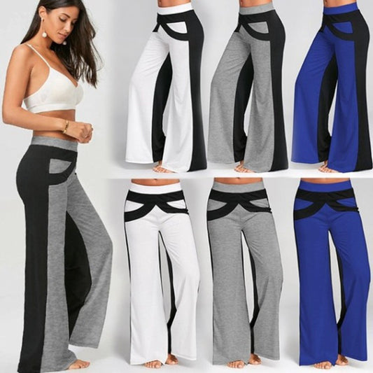 Women Loose Sports Pants with Contrasting Seams Ivyshape