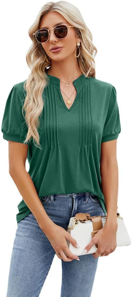 Ladies stylish pleated top Ivyshape