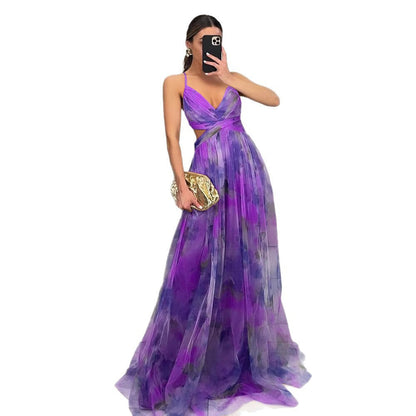 Women Floral Maxi Dress Ivyshape