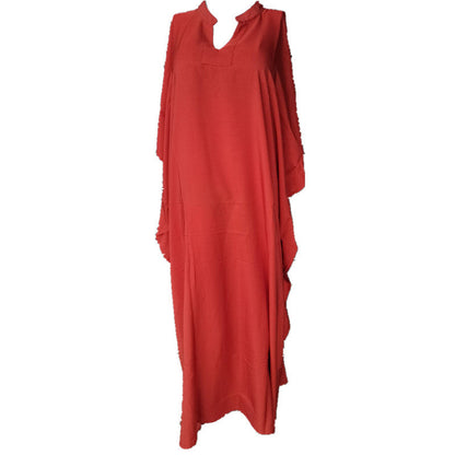 Women's elegant kaftan dress with deep V-neck and wide cut Ivyshape