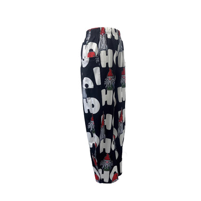 Ladies Festive Gnome Print Wide Pants Ivyshape