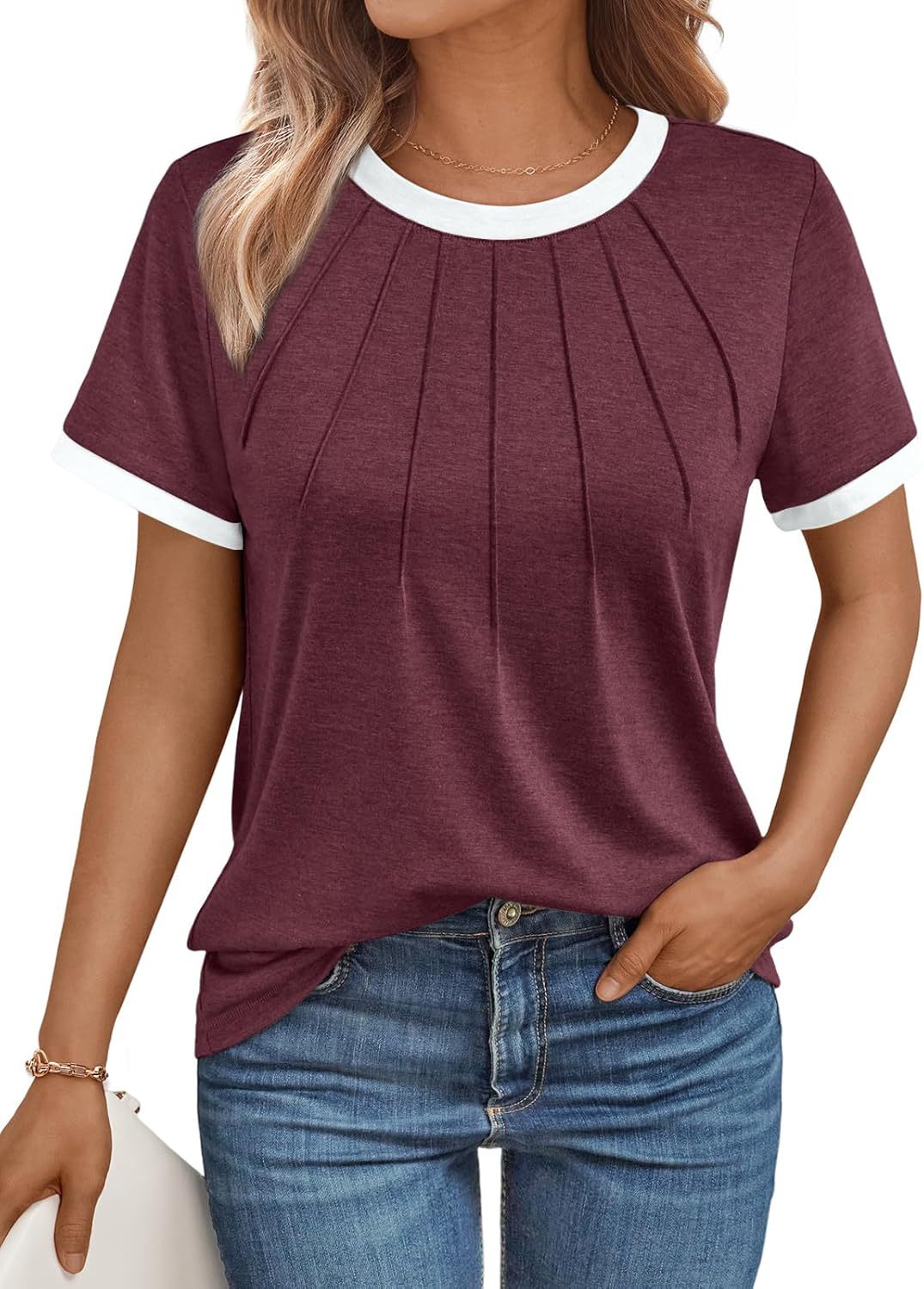 Women's folding casual top Ivyshape