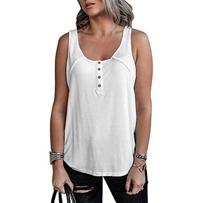 Women's military cut top with button placket Ivyshape