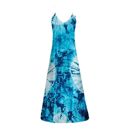 Ladies Summer Maxi Dress with Straps Ivyshape
