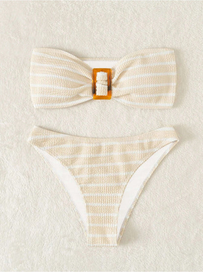 Women's bandeau bikini with trendy strap detail Ivyshape