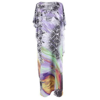 Ladies Maxi Kaftan with fascinating pattern mix and wide cut Ivyshape