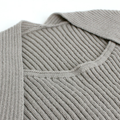 Ladies form-fitting ribbed top with long sleeves Ivyshape