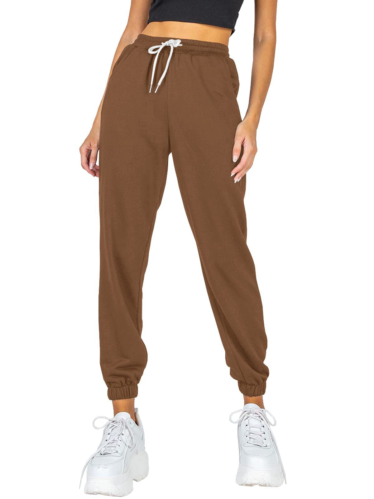 Women's comfortable sweatpants with elastic waistband and pockets Ivyshape