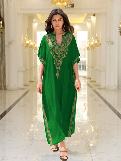 Ladies Maxi Dress with elaborate embroidery and airy silhouette Ivyshape