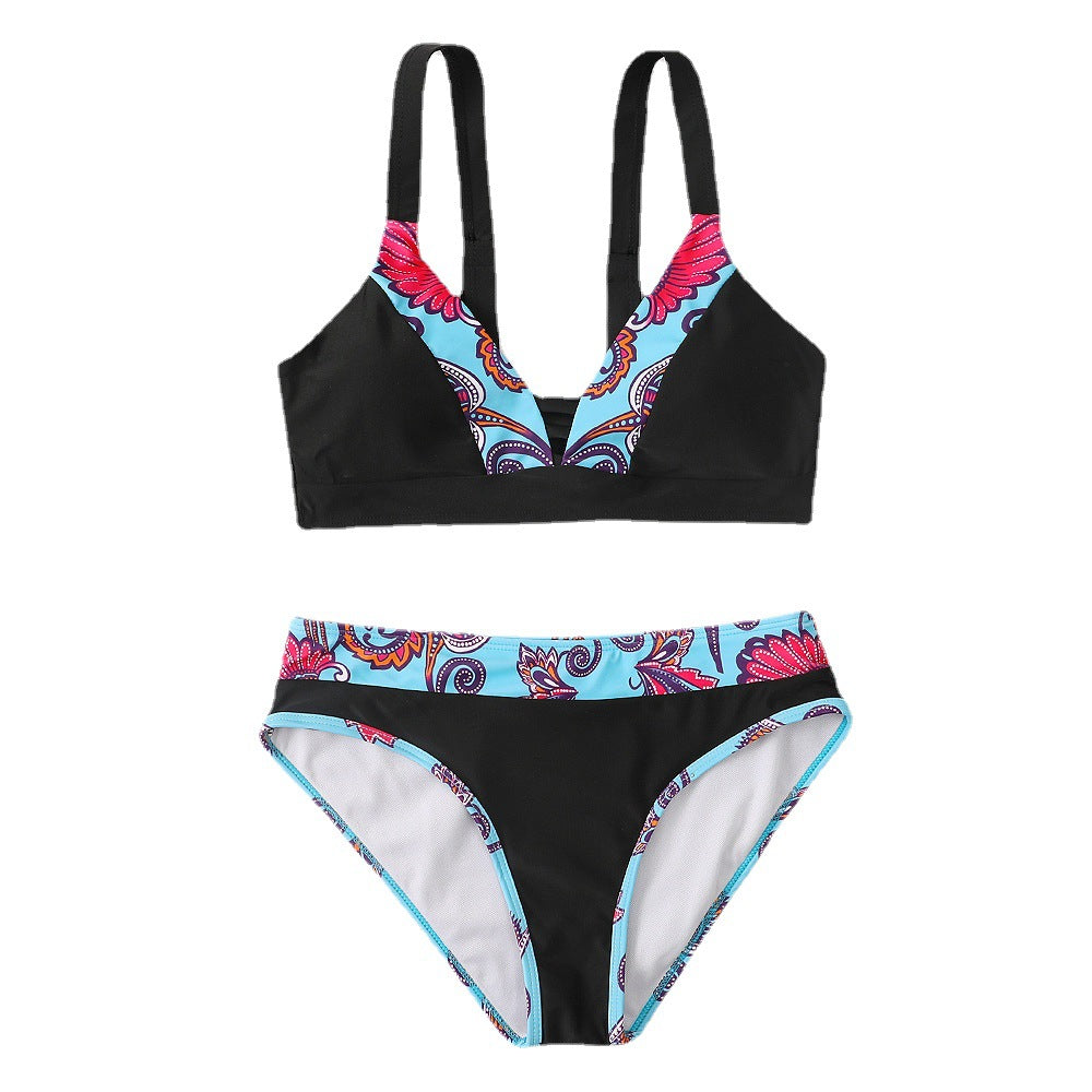 Ladies sporty and fashionable bikini set with striking pattern Ivyshape
