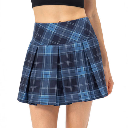 Women Pleated Skirt Checkered Mini Skirt Ivyshape