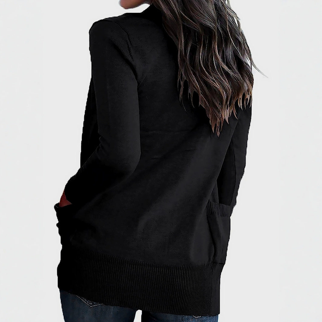 Women's cardigan with open cut and pockets Ivyshape