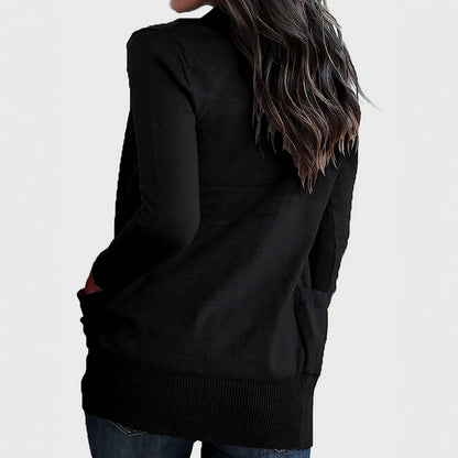 Women's cardigan with open cut and pockets Ivyshape