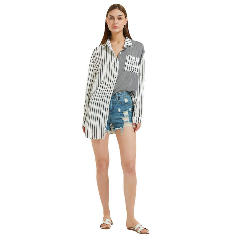 Women's casual shirt blouse with knot detail Ivyshape