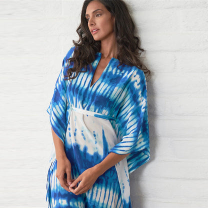 Women's Beach Kaftan with Modern Batik Design Ivyshape