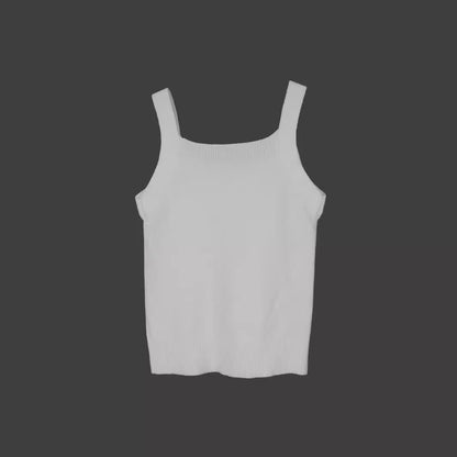 Women's high-quality knit top with V-neck and wide straps Ivyshape