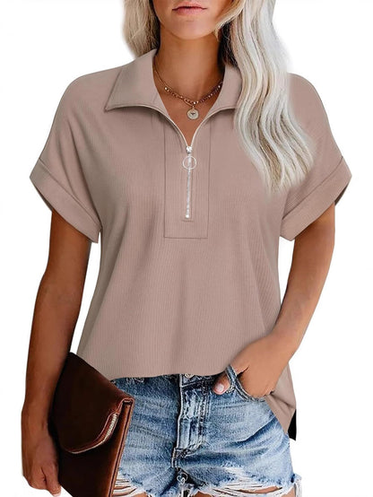 Ladies Modern Zip-Up Leisure Top Ivyshape