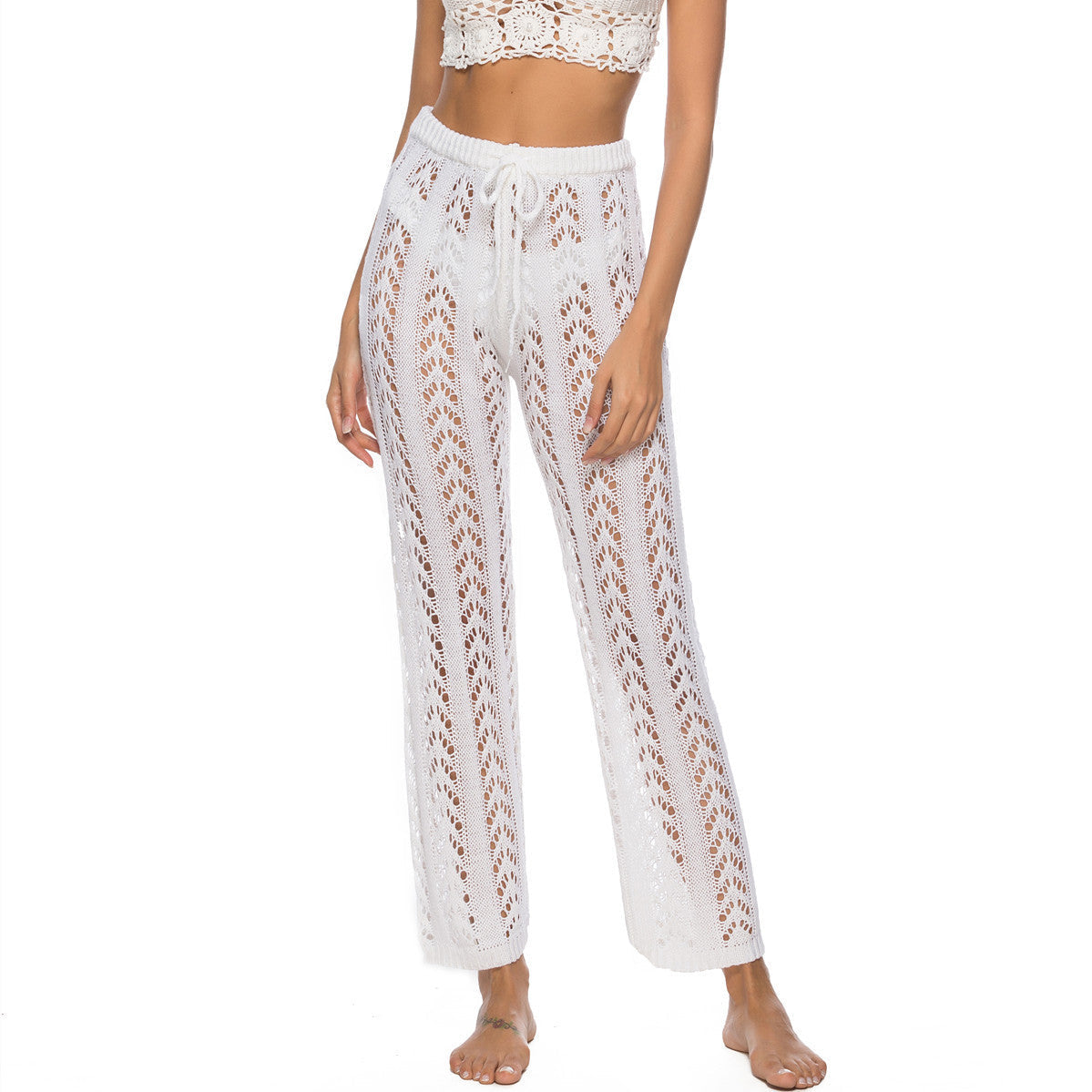 Women's Crochet Beach Pants Ivyshape