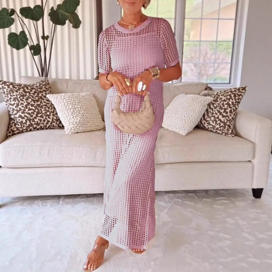 Women Elegant Mesh Maxi Dress Ivyshape