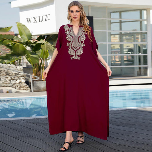 Women’s maxi dress with exclusive ornamental embroidery Ivyshape