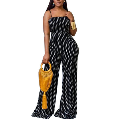 Women's Chic Polka Dot Jumpsuit Ivyshape