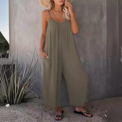 Ladies flowing wide leg combination Ivyshape